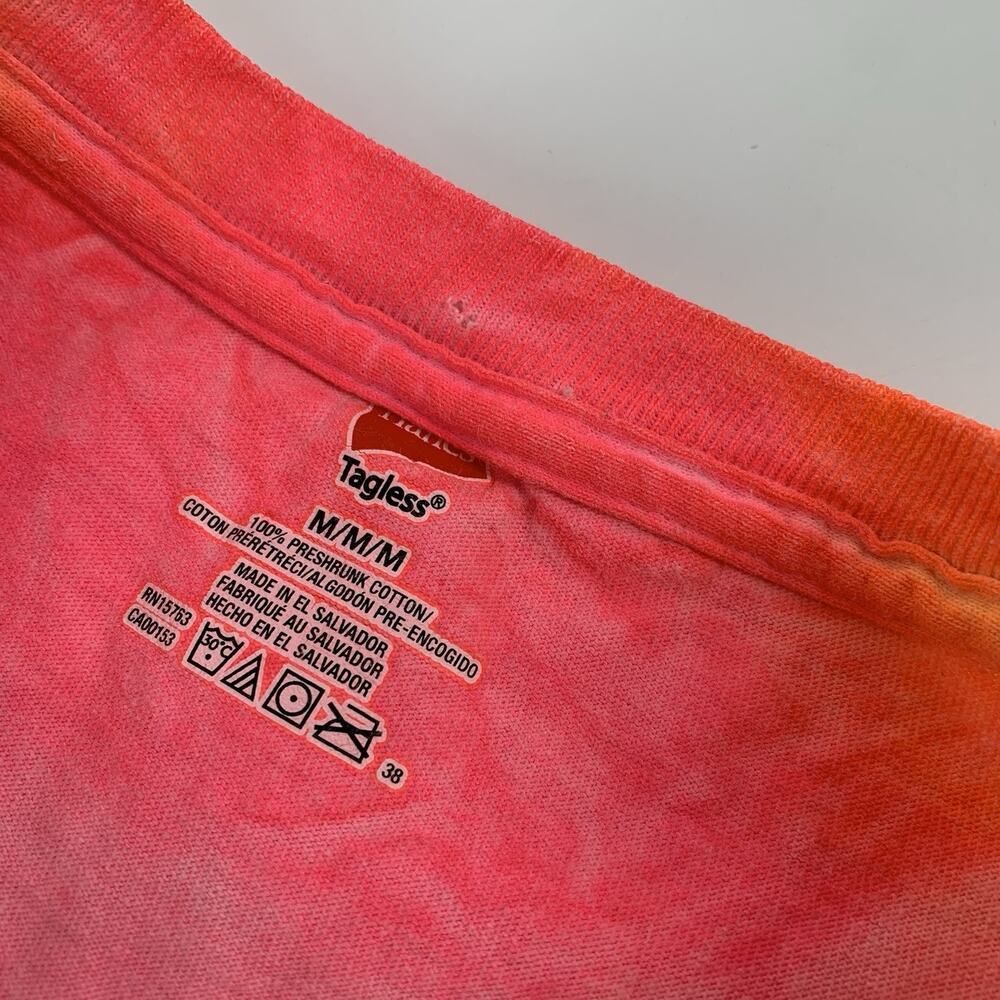 University of Michigan Tie Dye Short Sleeve T-Shirt Medium Womens Pink Yellow M - Picture 4 of 6